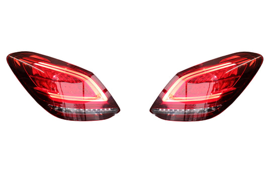 Komplettset LED Facelift Mopf Rückleuchten für Benz C-Klasse W205 Limousine